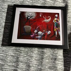 Halloween Themed Art Print in Black Frame